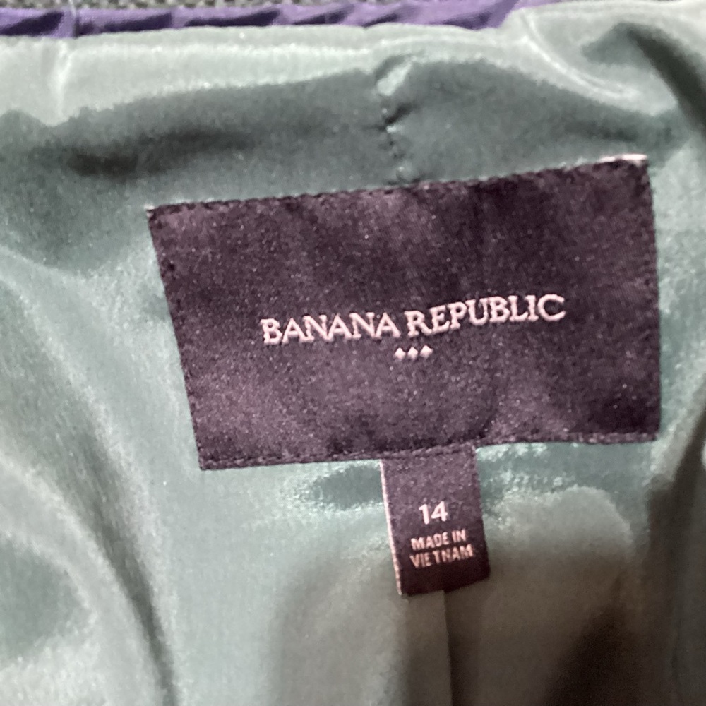 Banana Republic Factory Knit Pique Blazer Emerald Green 14 Textured 2-Button - Picture 3 of 9